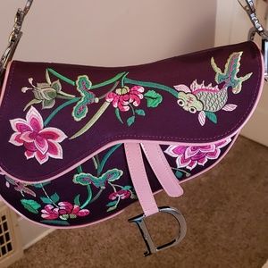 Dior Limited Edition Silk Saddle Bag